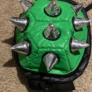 Green Spiked Backpack